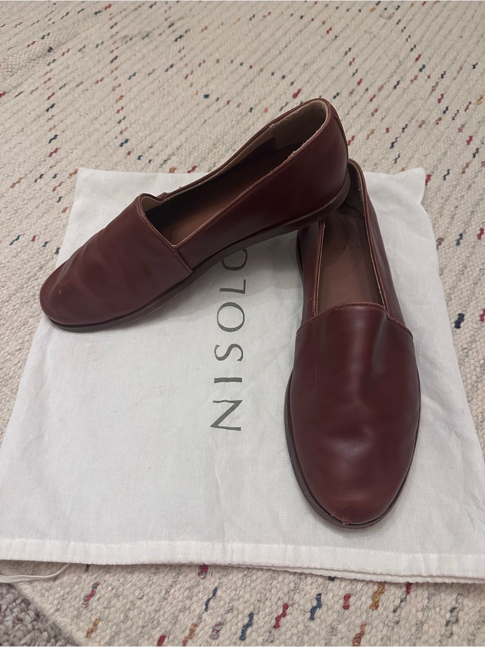 Nisolo Men's Burgundy Leather Slip-On Loafers - Classic Maroon